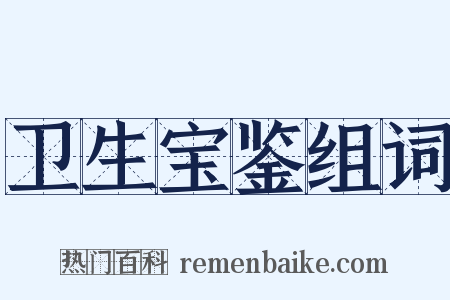 卫生宝鉴组词是什么意思的图片